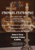 Choral Evensong – Tuesday 13th May – 5:30