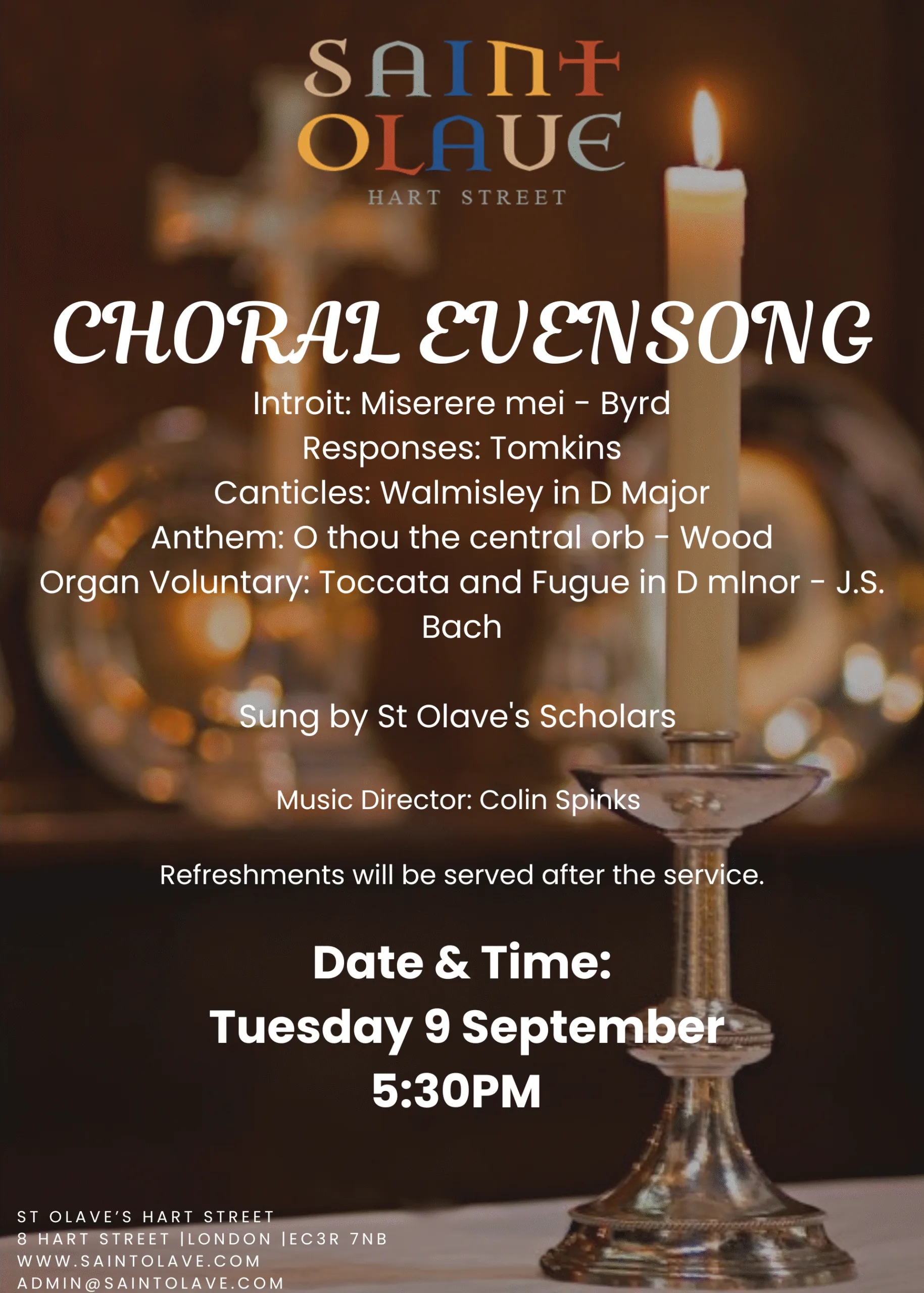 You are currently viewing Choral Evensong – Tuesday 9th September – 5:30PM