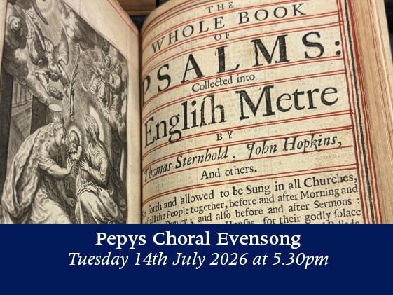 You are currently viewing Tuesday 14th July 2026 – Evensong with Pepys Prayer Book