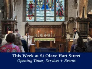 Read more about the article This Week at St Olave Hart Street – Church Services, Recitals & Events in The City of London